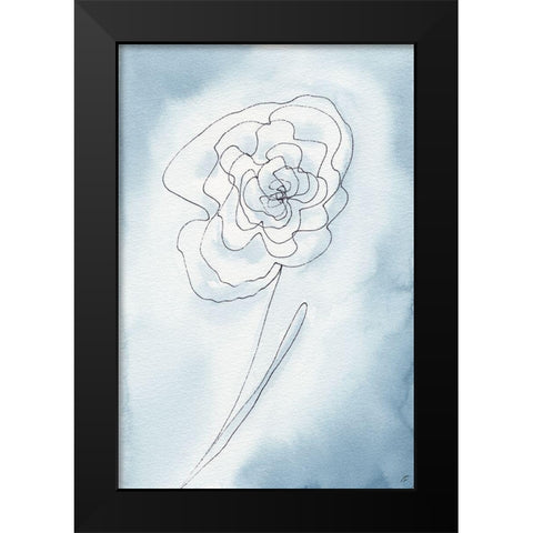 Blue Line II Black Modern Wood Framed Art Print by Lee, Judson