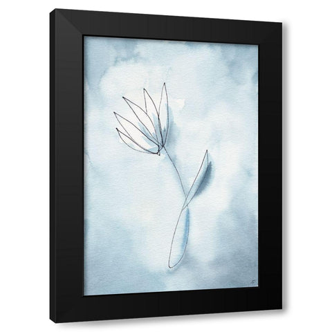 Blue Line III Black Modern Wood Framed Art Print by Lee, Judson