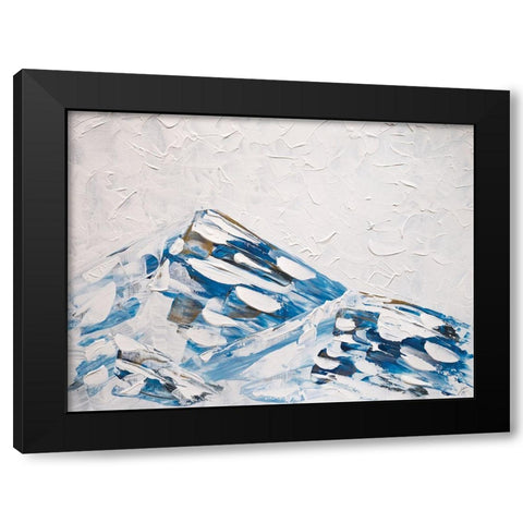 Blue and Gold Mountains Black Modern Wood Framed Art Print with Double Matting by Lee, Judson