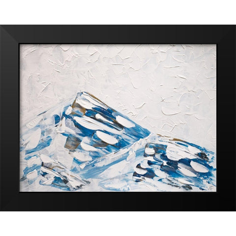 Blue and Gold Mountains Black Modern Wood Framed Art Print by Lee, Judson