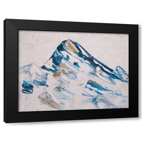 Blue and Gold Mountains Black Modern Wood Framed Art Print with Double Matting by Lee, Judson