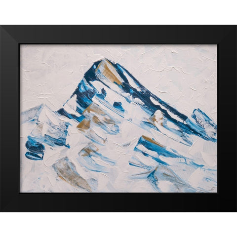 Blue and Gold Mountains Black Modern Wood Framed Art Print by Lee, Judson