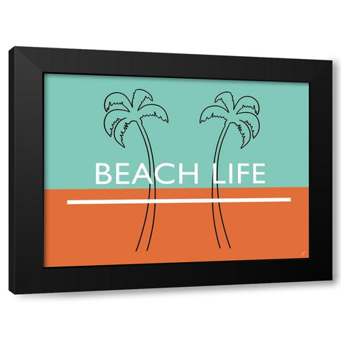 Beach Life Black Modern Wood Framed Art Print by Lee, Judson