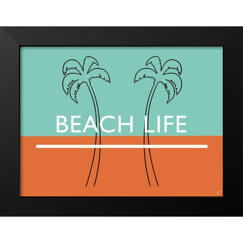 Beach Life Black Modern Wood Framed Art Print by Lee, Judson