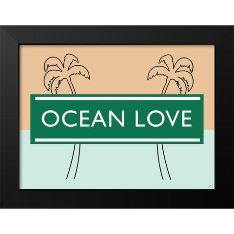 Ocean Love Black Modern Wood Framed Art Print by Lee, Judson