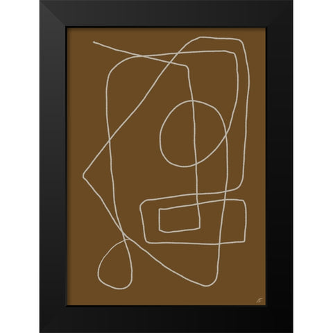 Scribbles on Brown II Black Modern Wood Framed Art Print by Lee, Judson