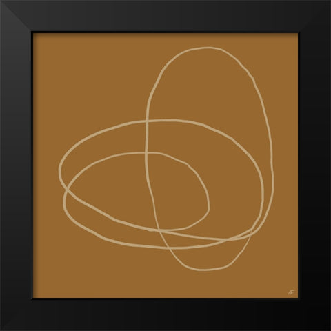 Scribbles on Orange II Black Modern Wood Framed Art Print by Lee, Judson