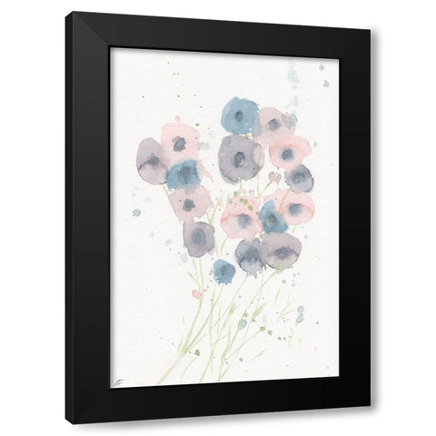 Cotton Candy Florals Black Modern Wood Framed Art Print with Double Matting by Lee, Judson