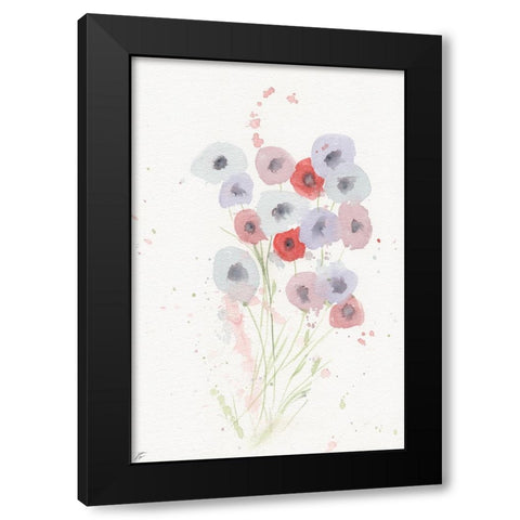 Cotton Candy Florals II Black Modern Wood Framed Art Print with Double Matting by Lee, Judson