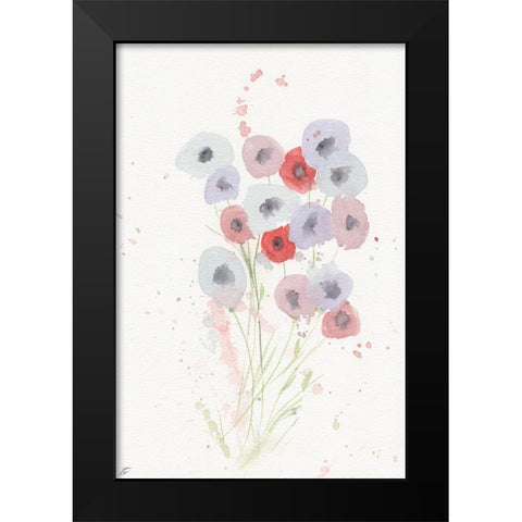 Cotton Candy Florals II Black Modern Wood Framed Art Print by Lee, Judson