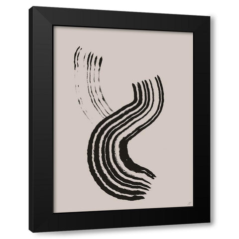 Hake Scrapes Black Modern Wood Framed Art Print by Lee, Judson