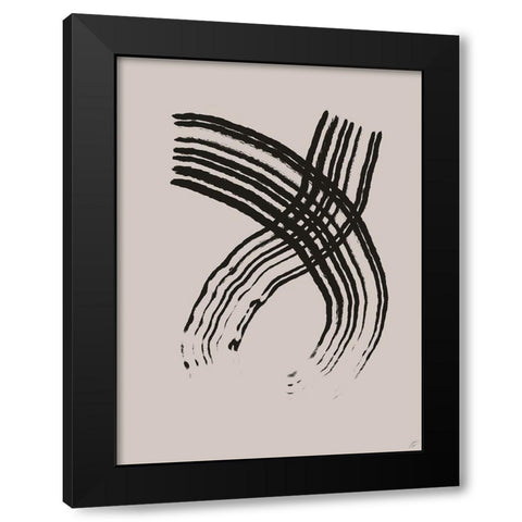 Hake Scrapes II Black Modern Wood Framed Art Print with Double Matting by Lee, Judson