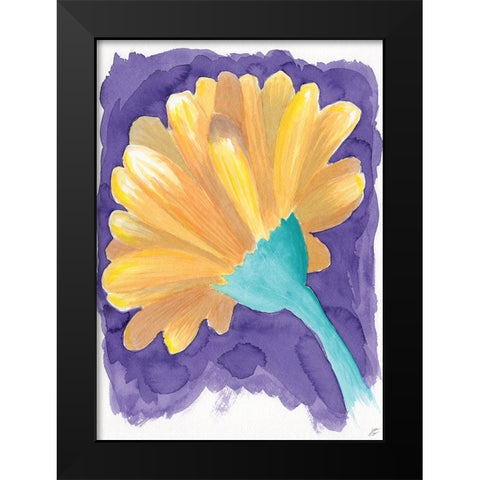 Vivid Flower Black Modern Wood Framed Art Print by Lee, Judson