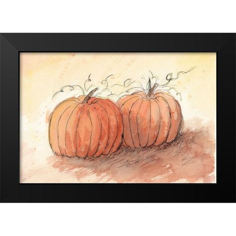 Fall Pumpkin II Black Modern Wood Framed Art Print by Lee, Judson