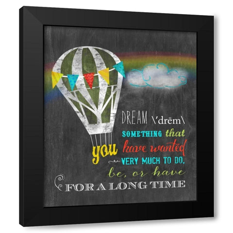 Dream Black Modern Wood Framed Art Print with Double Matting by Longfellow Designs