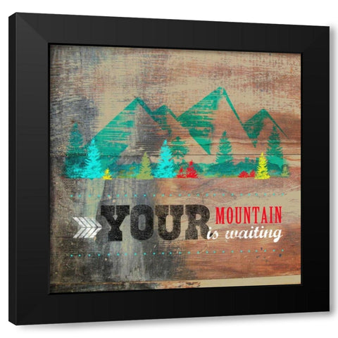Your Mountain Black Modern Wood Framed Art Print with Double Matting by Longfellow Designs
