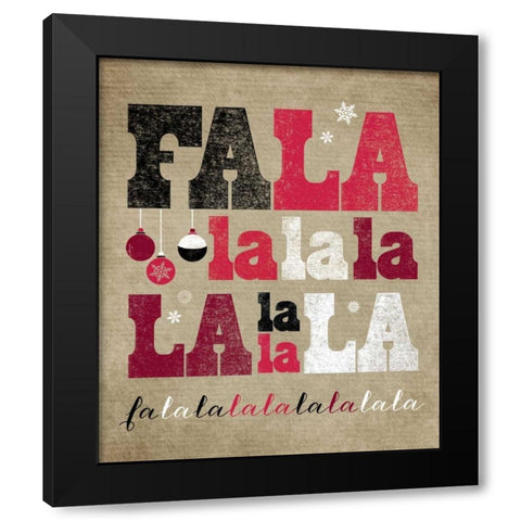 Falala Black Modern Wood Framed Art Print by Longfellow Designs