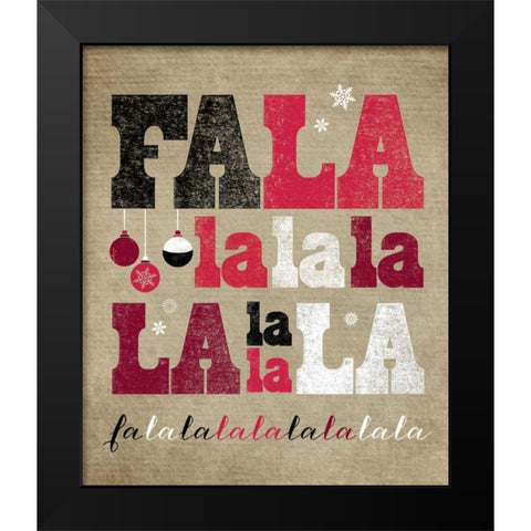 Falala Black Modern Wood Framed Art Print by Longfellow Designs