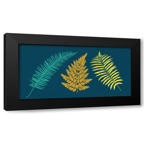 Ferns Black Modern Wood Framed Art Print by Designs, Longfellow
