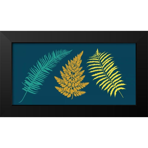 Ferns Black Modern Wood Framed Art Print by Designs, Longfellow