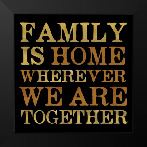 Family Black Modern Wood Framed Art Print by Designs, Longfellow