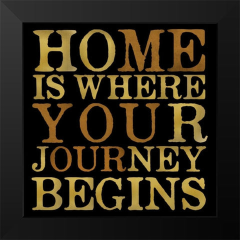 Home Black Modern Wood Framed Art Print by Designs, Longfellow