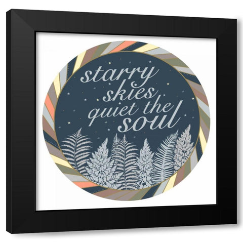 Starry Black Modern Wood Framed Art Print by Designs, Longfellow