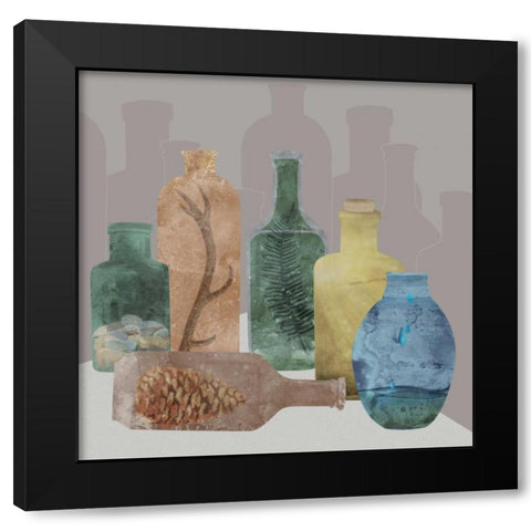 Woods Black Modern Wood Framed Art Print by Longfellow Designs