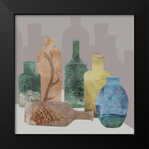 Woods Black Modern Wood Framed Art Print by Longfellow Designs