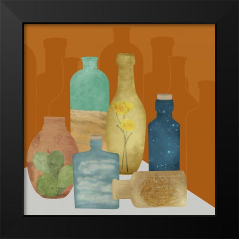 Desert Black Modern Wood Framed Art Print by Longfellow Designs