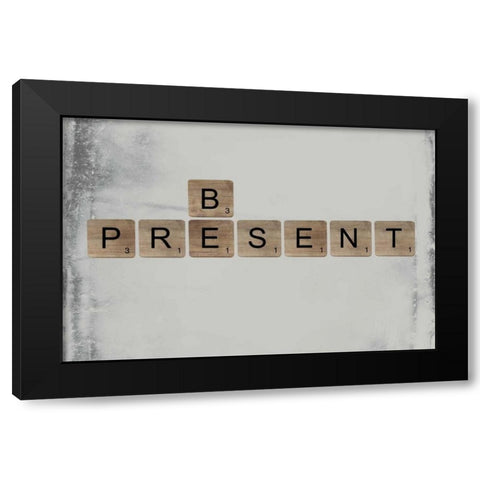 Be Present II Black Modern Wood Framed Art Print by Longfellow Designs