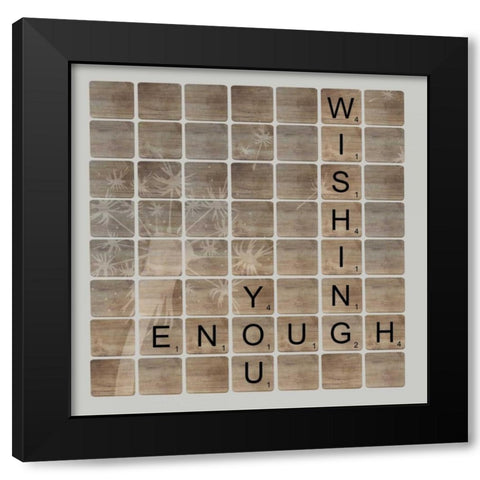 Wish Enough Black Modern Wood Framed Art Print with Double Matting by Longfellow Designs