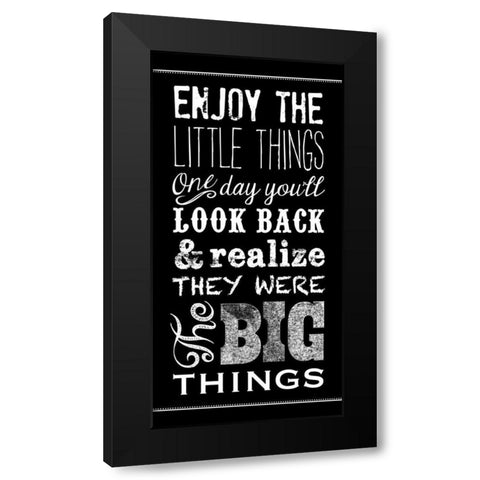 Little Things WNB Black Modern Wood Framed Art Print with Double Matting by Longfellow Designs