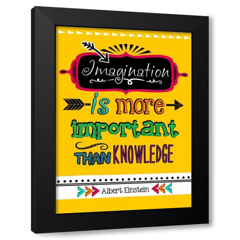 Imagination Black Modern Wood Framed Art Print with Double Matting by Longfellow Designs