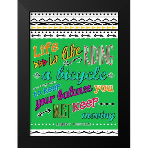 Bicycle Black Modern Wood Framed Art Print by Longfellow Designs