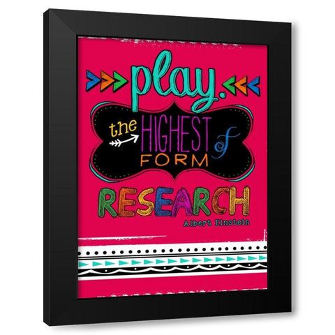 Research Black Modern Wood Framed Art Print with Double Matting by Longfellow Designs