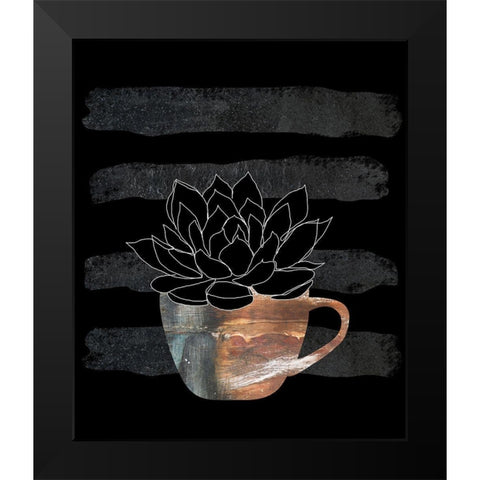 Scandiplant Black Modern Wood Framed Art Print by Longfellow Designs
