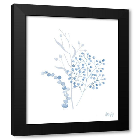 Branches II Black Modern Wood Framed Art Print with Double Matting by Fay, Mela
