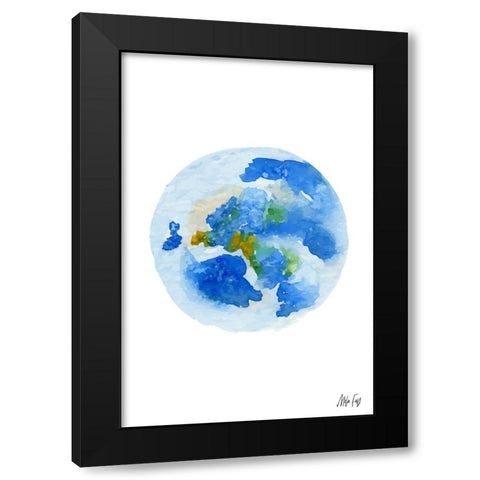 Earth Black Modern Wood Framed Art Print by Fay, Mela