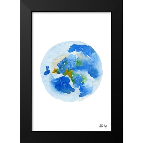 Earth Black Modern Wood Framed Art Print by Fay, Mela