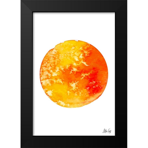 Sun Black Modern Wood Framed Art Print by Fay, Mela