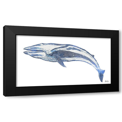 Whale Black Modern Wood Framed Art Print by Fay, Mela