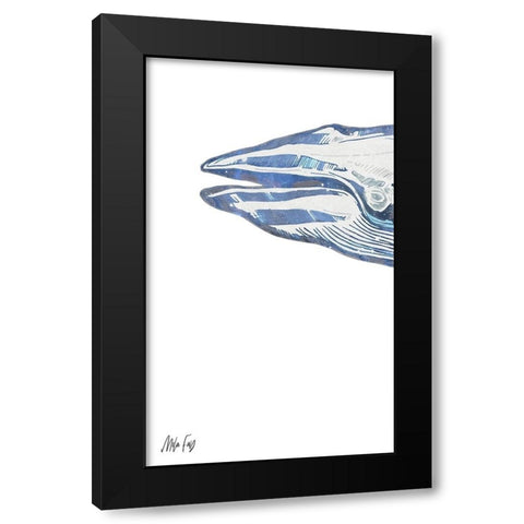Whale I Black Modern Wood Framed Art Print with Double Matting by Fay, Mela