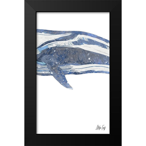 Whale II Black Modern Wood Framed Art Print by Fay, Mela