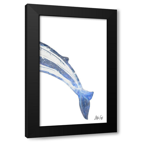 Whale III Black Modern Wood Framed Art Print by Fay, Mela