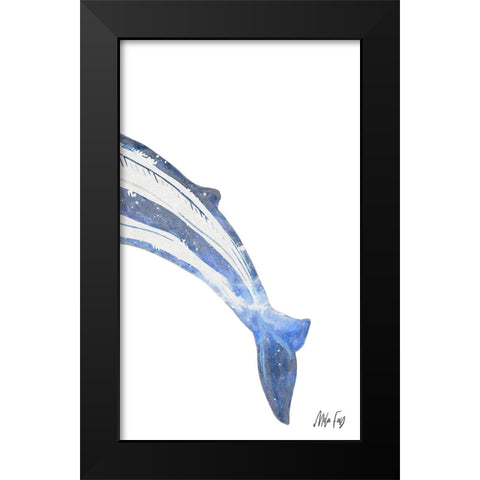 Whale III Black Modern Wood Framed Art Print by Fay, Mela