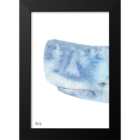 Whale I Black Modern Wood Framed Art Print by Fay, Mela