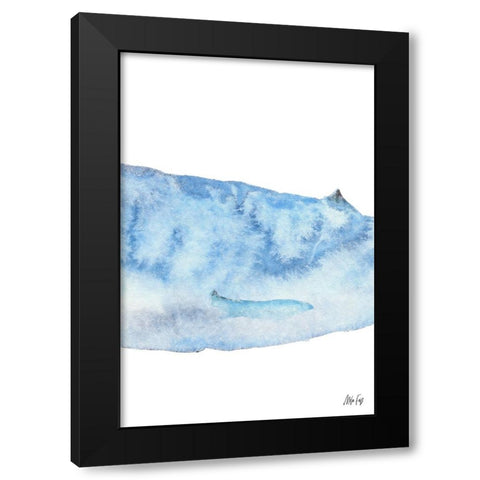 Whale II Black Modern Wood Framed Art Print by Fay, Mela