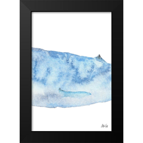 Whale II Black Modern Wood Framed Art Print by Fay, Mela