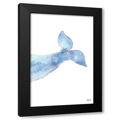 Whale III Black Modern Wood Framed Art Print with Double Matting by Fay, Mela